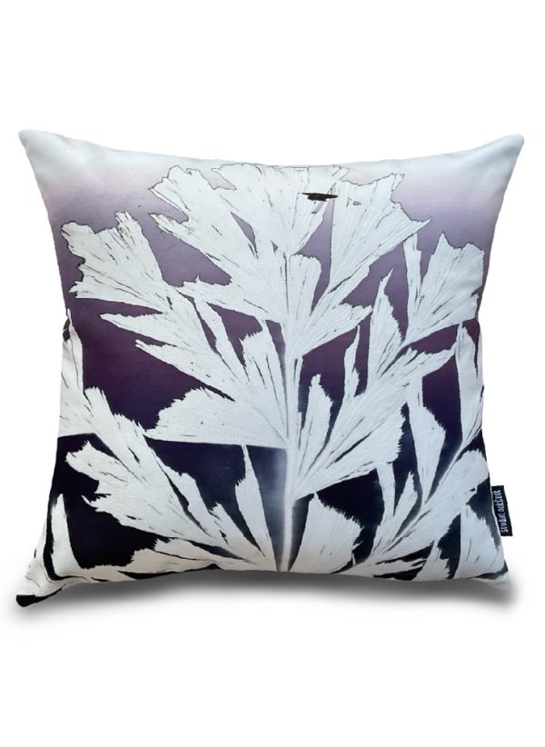 Purple Leaf Velvet Pillow
