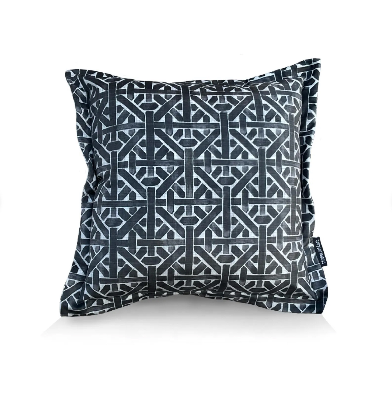 Charcoal Tile Velvet Pillow
