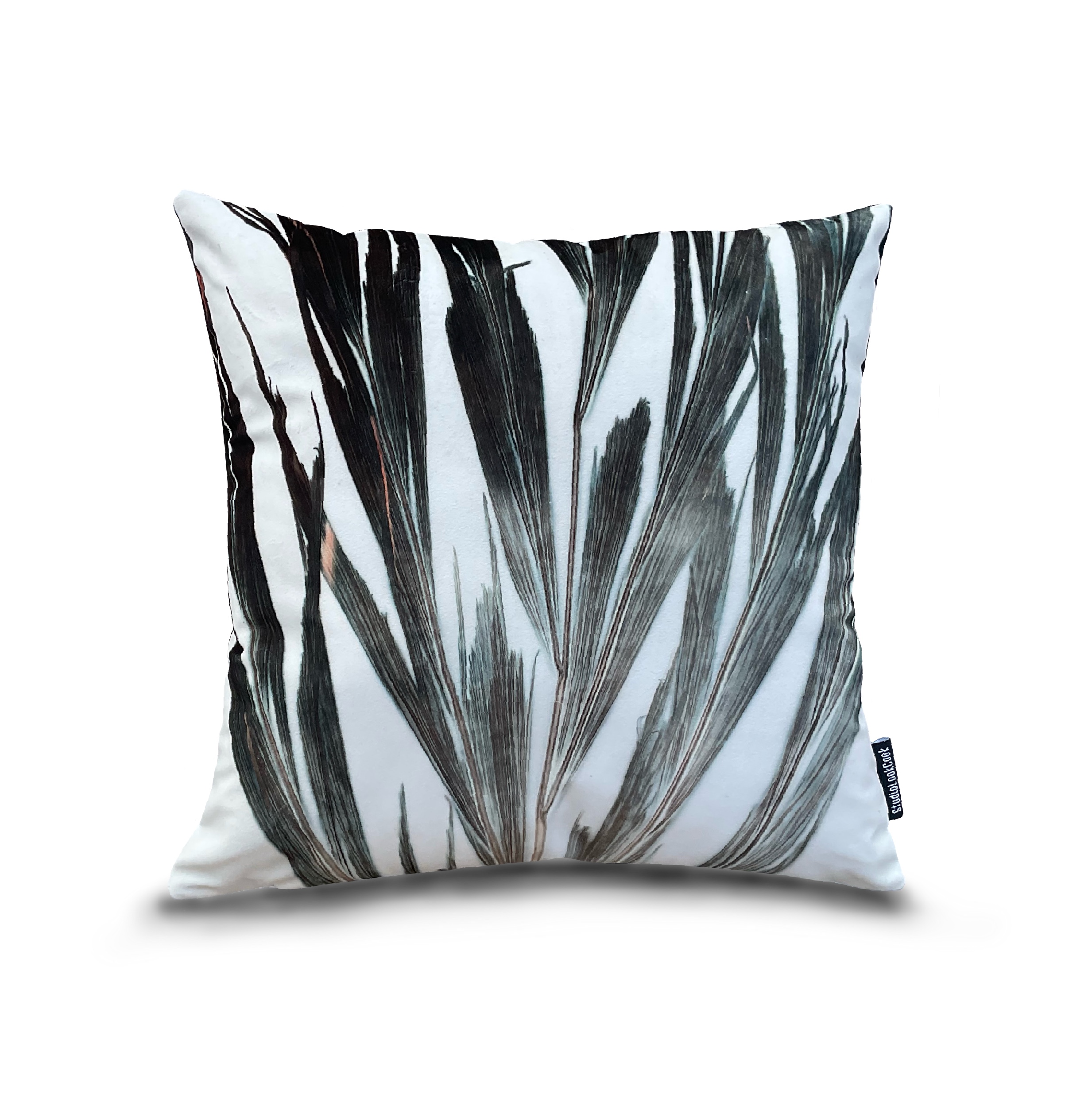 Black Palm Signature Velvet Pillow