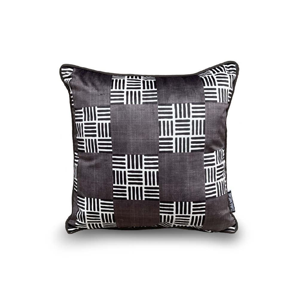 Chocolate Checkmate Velvet Pillow