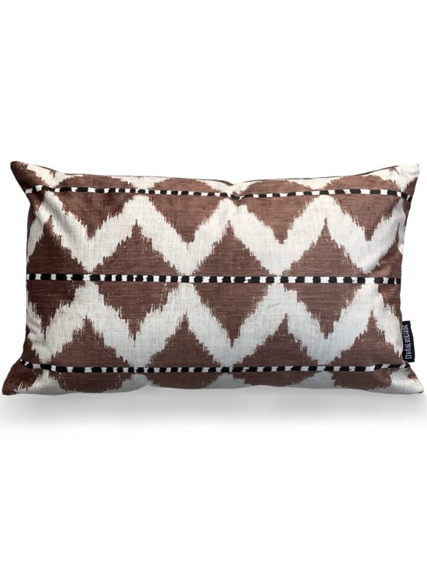 Gold Ikat Velvet Pillow