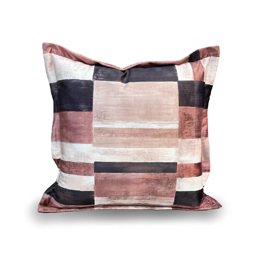 Terracotta Check Pillow